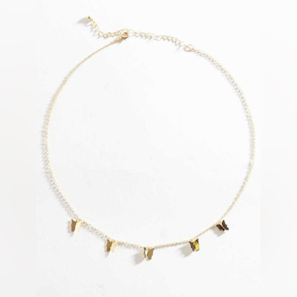 NWT Altar’d State Gold Butterfly Charm Necklace